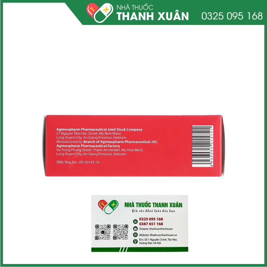 Agdicerin 50 trị thoái hóa khớp tác dụng chậm